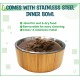 Elevated Dog Bowls for Large Dogs - Raised to 15" Bamboo and Steel Bowl Included (7oz Cap) Ideal for Labrador, G-Sheper, Retriever, Poodle, Boxer, Husky, Doberman Elevated Dog Bowls for Large Dogs - Raised to 15" Bamboo and Steel Bowl Included (7oz Cap) Ideal for Labrador, G-Sheper, Retriever, Poodle, Boxer, Husky, Doberman