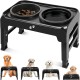 Elevated Slow Feeder Dog Bowls 4 Height Adjustable 2 in 1 Raised Dog Bowl Stand for Food and Water, Non-Slip Dog Food Dispenser for Medium Large Dogs, Adjustable to 3.7 inch, 9.4 Elevated Slow Feeder Dog Bowls 4 Height Adjustable 2 in 1 Raised Dog Bowl Stand for Food and Water, Non-Slip Dog Food Dispenser for Medium Large Dogs, Adjustable to 3.7 inch, 9.4