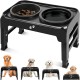 Elevated Slow Feeder Dog Bowls 4 Height Adjustable 2 in 1 Raised Dog Bowl Stand for Food and Water, Non-Slip Dog Food Dispenser for Medium Large Dogs, Adjustable to 3.7 inch, 9.4 Elevated Slow Feeder Dog Bowls 4 Height Adjustable 2 in 1 Raised Dog Bowl Stand for Food and Water, Non-Slip Dog Food Dispenser for Medium Large Dogs, Adjustable to 3.7 inch, 9.4