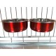 Ellie-Bo Pair of Dog Bowls for Crates/Cages or Pens, Large, 2.0 Litre, Pink Ellie-Bo Pair of Dog Bowls for Crates/Cages or Pens, Large, 2.0 Litre, Pink