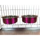 Ellie-Bo Pair of Dog Bowls for Crates/Cages or Pens, Large, 2.0 Litre, Pink Ellie-Bo Pair of Dog Bowls for Crates/Cages or Pens, Large, 2.0 Litre, Pink