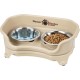 Express - Raised Dog Bowls - Stainless Steel Feeding Station for Small Dogs (Small Dog, Almond)