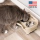 Express - Raised Dog Bowls - Stainless Steel Feeding Station for Small Dogs (Small Dog, Almond)
