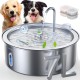 FEELNEEDY 7L Cat Fountain Stainless Steel Drinking Fountain for Dogs with 2 Filters Suitable for Use with Dogs or Multiple Cats LED Light Dishwasher Safe FEELNEEDY 7L Cat Fountain Stainless Steel Drinking Fountain for Dogs with 2 Filters Suitable for Use with Dogs or Multiple Cats LED Light Dishwasher Safe