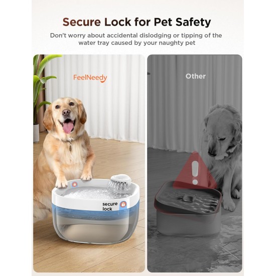 FEELNEEDY Drinking Fountain for Dogs/Cats, 7L Water Fountain with LED Light, Dog Water Dispenser 30 dB Quiet, Suitable for Use with Dogs or Multiple Cats, with 2 Filters FEELNEEDY Drinking Fountain for Dogs/Cats, 7L Water Fountain with LED Light, Dog Water Dispenser 30 dB Quiet, Suitable for Use with Dogs or Multiple Cats, with 2 Filters