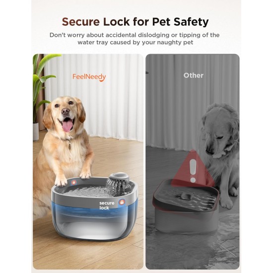 FEELNEEDY Drinking Fountain for Dogs/Cats, 7L Water Fountain with LED Light, Dog Water Dispenser 30 dB Quiet, Suitable for Use with Dogs or Multiple Cats, with 2 Filters FEELNEEDY Drinking Fountain for Dogs/Cats, 7L Water Fountain with LED Light, Dog Water Dispenser 30 dB Quiet, Suitable for Use with Dogs or Multiple Cats, with 2 Filters