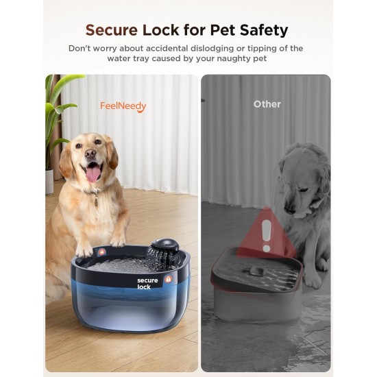 FEELNEEDY Drinking Fountain for Dogs/Cats, 7L Water Fountain with LED Light, Dog Water Dispenser 30 dB Quiet, Suitable for Use with Dogs or Multiple Cats, with 2 Filters FEELNEEDY Drinking Fountain for Dogs/Cats, 7L Water Fountain with LED Light, Dog Water Dispenser 30 dB Quiet, Suitable for Use with Dogs or Multiple Cats, with 2 Filters