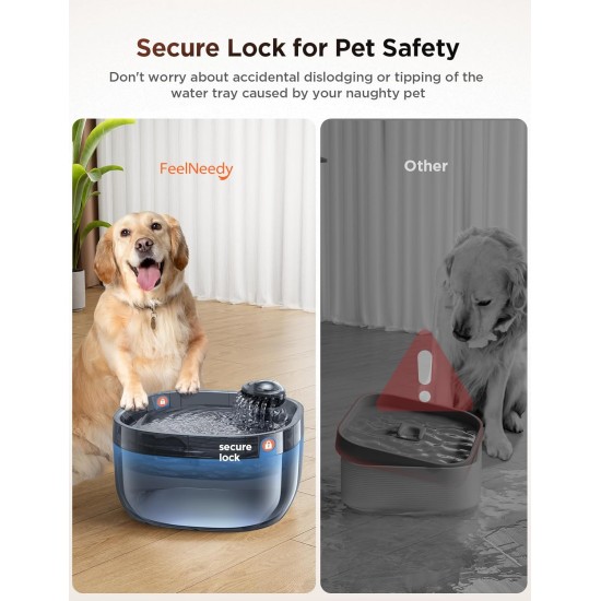 FEELNEEDY Drinking Fountain for Dogs/Cats, 7L Water Fountain with LED Light, Dog Water Dispenser 30 dB Quiet, Suitable for Use with Dogs or Multiple Cats, with 2 Filters FEELNEEDY Drinking Fountain for Dogs/Cats, 7L Water Fountain with LED Light, Dog Water Dispenser 30 dB Quiet, Suitable for Use with Dogs or Multiple Cats, with 2 Filters