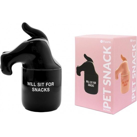 FISURA - Original Will Sit Pet Food Container Pet Treat Container Ceramic Food Storage Container 12x20cm FISURA - Original Will Sit Pet Food Container Pet Treat Container Ceramic Food Storage Container 12x20cm