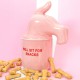 FISURA - Original Will Sit Pet Food Container Pet Treat Container Ceramic Food Storage Container 12x20cm (Pink)