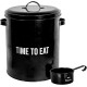 FISURA - Pet Feeder Time to Eat Pink Food Container with Lid and Measuring Scoop Metal Food Container for Dogs and Cats Capacity of 5 kg (Eat, Pink) FISURA - Pet Feeder Time to Eat Pink Food Container with Lid and Measuring Scoop Metal Food Container for Dogs and Cats Capacity of 5 kg (Eat, Pink)