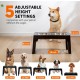 FOREYY Adjustable Elevated Dog Bowls with 2 Stainless Steel Bowls and 1 Float Bowl, Raised Dog Bowl 5 Heights, Non-Slip Dog Food Water Bowl Stand for Small Medium Large Dogs (Black)
