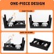FOREYY Adjustable Elevated Dog Bowls with 2 Stainless Steel Bowls and 1 Float Bowl, Raised Dog Bowl 5 Heights, Non-Slip Dog Food Water Bowl Stand for Small Medium Large Dogs (Black)