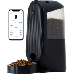 FUKUMARU Automatic Cat Feeder, 4 L Cat Food, Automatic Cat Feeder with Tailored Schedule, Battery Operated & Wired Electrics, Black FUKUMARU Automatic Cat Feeder, 4 L Cat Food, Automatic Cat Feeder with Tailored Schedule, Battery Operated & Wired Electrics, Black