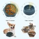 Feeding Bowl for Dogs for Small & Medium Breeds, Anti-Choking Puzzle Dog Bowl, Non-Slip Interactive Dog Feeder for Healthy Eating Habits, Dishwasher Safe (M, Blue)