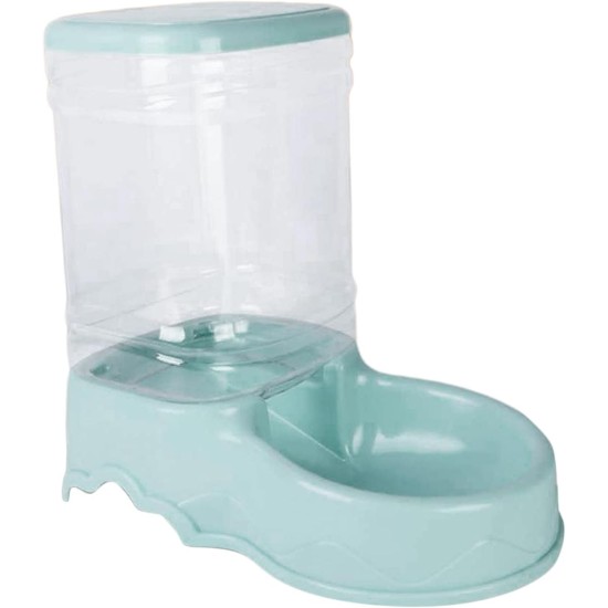 Fenteer Automatic Cat Feeder for Dogs, Pet Feeder, Water Drinking Bowl for Medium Puppy Kittens - Blue Automatic Feeder