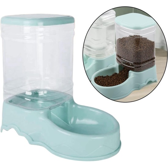 Fenteer Automatic Cat Feeder for Dogs, Pet Feeder, Water Drinking Bowl for Medium Puppy Kittens - Blue Automatic Feeder Fenteer Automatic Cat Feeder for Dogs, Pet Feeder, Water Drinking Bowl for Medium Puppy Kittens - Blue Automatic Feeder