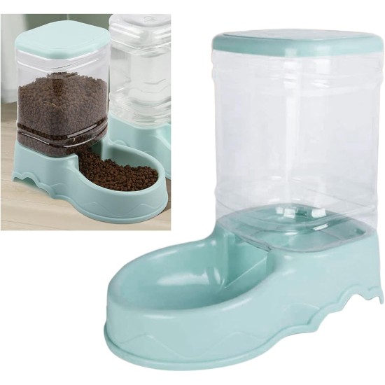 Fenteer Automatic Cat Feeder for Dogs, Pet Feeder, Water Drinking Bowl for Medium Puppy Kittens - Blue Automatic Feeder Fenteer Automatic Cat Feeder for Dogs, Pet Feeder, Water Drinking Bowl for Medium Puppy Kittens - Blue Automatic Feeder