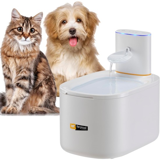Ferplast Astra Wireless Cat Fountain, Drinking Fountain for Cat, Rechargeable Cat Drinking Fountain with Motion Sensor, 3 L, Three-Stage Filter, USB-C Included Ferplast Astra Wireless Cat Fountain, Drinking Fountain for Cat, Rechargeable Cat Drinking Fountain with Motion Sensor, 3 L, Three-Stage Filter, USB-C Included
