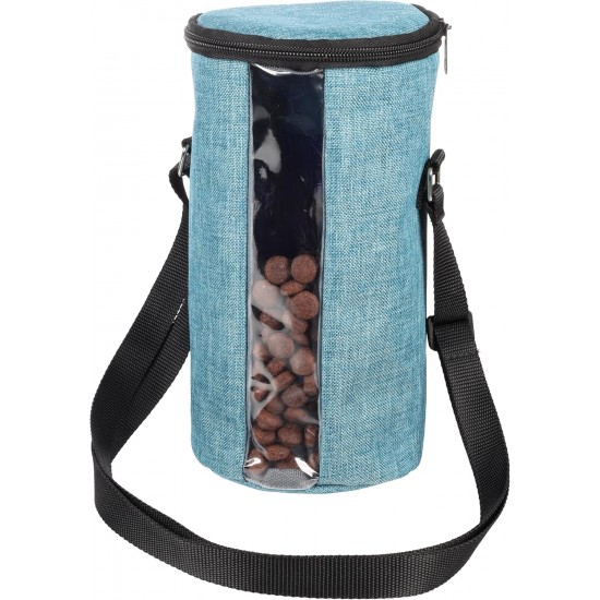 Flamingo Feeding Container Top Blue 2.6 L - 13 x 13 x 23.5 cm - PVC Viewing Window - Top Opening with Drawstring and Adjustable Shoulder Strap Flamingo Feeding Container Top Blue 2.6 L - 13 x 13 x 23.5 cm - PVC Viewing Window - Top Opening with Drawstring and Adjustable Shoulder Strap