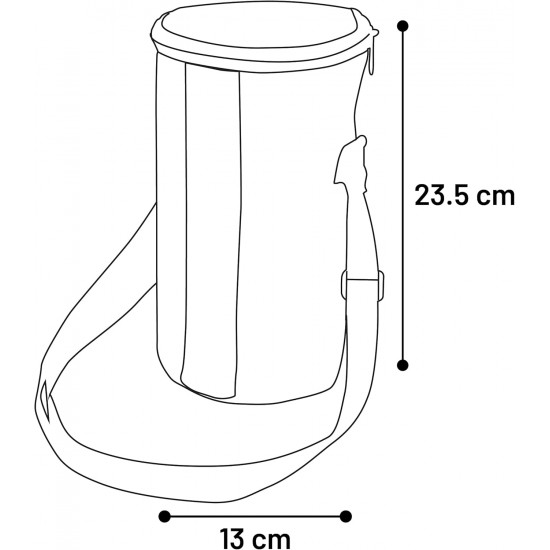 Flamingo Feeding Container Top Blue 2.6 L - 13 x 13 x 23.5 cm - PVC Viewing Window - Top Opening with Drawstring and Adjustable Shoulder Strap Flamingo Feeding Container Top Blue 2.6 L - 13 x 13 x 23.5 cm - PVC Viewing Window - Top Opening with Drawstring and Adjustable Shoulder Strap