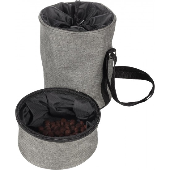 Flamingo Feeding Container Top Blue 2.6 L - 13 x 13 x 23.5 cm - PVC Viewing Window - Top Opening with Drawstring and Adjustable Shoulder Strap Flamingo Feeding Container Top Blue 2.6 L - 13 x 13 x 23.5 cm - PVC Viewing Window - Top Opening with Drawstring and Adjustable Shoulder Strap