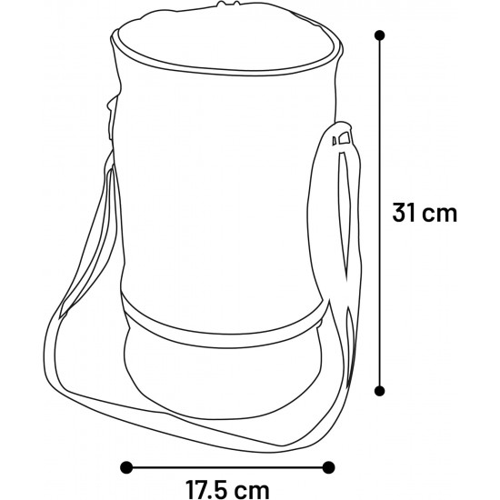 Flamingo Feeding Container Top Blue 2.6 L - 13 x 13 x 23.5 cm - PVC Viewing Window - Top Opening with Drawstring and Adjustable Shoulder Strap Flamingo Feeding Container Top Blue 2.6 L - 13 x 13 x 23.5 cm - PVC Viewing Window - Top Opening with Drawstring and Adjustable Shoulder Strap