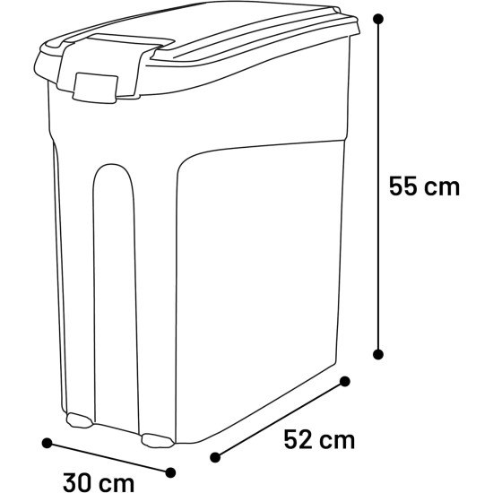 Flamingo Kody Feeding Bin Beige 54 L Flamingo Kody Feeding Bin Beige 54 L