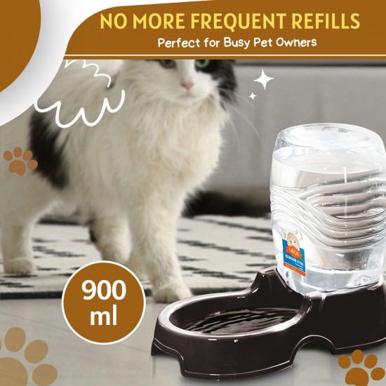Flexzion Pet Water Dispenser Station, Beige (1/4 Gallon), Automatic Gravity Watering Refill, Drinking Fountain, Bottle, Bowl, Bowl, Portable Stand for Small Dogs Flexzion Pet Water Dispenser Station, Beige (1/4 Gallon), Automatic Gravity Watering Refill, Drinking Fountain, Bottle, Bowl, Bowl, Portable Stand for Small Dogs
