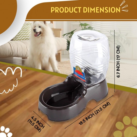 Flexzion Pet Water Dispenser Station, Beige (1/4 Gallon), Automatic Gravity Watering Refill, Drinking Fountain, Bottle, Bowl, Bowl, Portable Stand for Small Dogs Flexzion Pet Water Dispenser Station, Beige (1/4 Gallon), Automatic Gravity Watering Refill, Drinking Fountain, Bottle, Bowl, Bowl, Portable Stand for Small Dogs