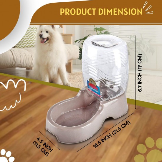 Flexzion Pet Water Dispenser Station, Beige (1/4 Gallon), Automatic Gravity Watering Refill, Drinking Fountain, Bottle, Bowl, Bowl, Portable Stand for Small Dogs Flexzion Pet Water Dispenser Station, Beige (1/4 Gallon), Automatic Gravity Watering Refill, Drinking Fountain, Bottle, Bowl, Bowl, Portable Stand for Small Dogs