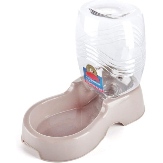Flexzion Pet Water Dispenser Station, Beige (3/8 Gallon), Automatic Gravity Watering Refill, Drinking Fountain, Bottle, Bowl, Bowl, Portable Stand for Small Dogs Flexzion Pet Water Dispenser Station, Beige (3/8 Gallon), Automatic Gravity Watering Refill, Drinking Fountain, Bottle, Bowl, Bowl, Portable Stand for Small Dogs