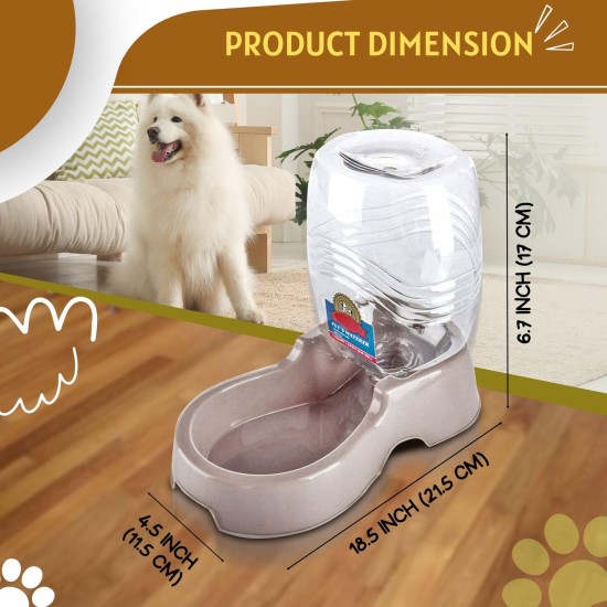 Flexzion Pet Water Dispenser Station, Beige (3/8 Gallon), Automatic Gravity Watering Refill, Drinking Fountain, Bottle, Bowl, Bowl, Portable Stand for Small Dogs Flexzion Pet Water Dispenser Station, Beige (3/8 Gallon), Automatic Gravity Watering Refill, Drinking Fountain, Bottle, Bowl, Bowl, Portable Stand for Small Dogs