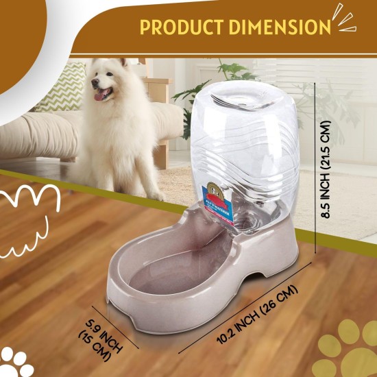 Flexzion Pet Water Dispenser Station, Beige (3/8 Gallon), Automatic Gravity Watering Refill, Drinking Fountain, Bottle, Bowl, Bowl, Portable Stand for Small Dogs Flexzion Pet Water Dispenser Station, Beige (3/8 Gallon), Automatic Gravity Watering Refill, Drinking Fountain, Bottle, Bowl, Bowl, Portable Stand for Small Dogs