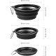 Foldable silicone dog bowl in blue (BPA-free), travel bowl for dogs and cats with carabiner - 350 ml Foldable silicone dog bowl in blue (BPA-free), travel bowl for dogs and cats with carabiner - 350 ml