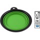 Foldable silicone dog bowl in blue (BPA-free), travel bowl for dogs and cats with carabiner - 350 ml Foldable silicone dog bowl in blue (BPA-free), travel bowl for dogs and cats with carabiner - 350 ml