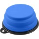 Foldable silicone dog bowl in blue (BPA-free), travel bowl for dogs and cats with carabiner - 350 ml Foldable silicone dog bowl in blue (BPA-free), travel bowl for dogs and cats with carabiner - 350 ml