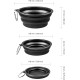 Foldable silicone dog bowl in blue (BPA-free), travel bowl for dogs and cats with carabiner - 350 ml Foldable silicone dog bowl in blue (BPA-free), travel bowl for dogs and cats with carabiner - 350 ml