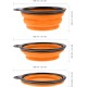 Foldable silicone dog bowl in blue (BPA-free), travel bowl for dogs and cats with carabiner - 350 ml Foldable silicone dog bowl in blue (BPA-free), travel bowl for dogs and cats with carabiner - 350 ml