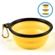 Foldable silicone dog bowl in blue (BPA-free), travel bowl for dogs and cats with carabiner - 350 ml Foldable silicone dog bowl in blue (BPA-free), travel bowl for dogs and cats with carabiner - 350 ml