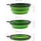 Foldable silicone dog bowl in blue (BPA-free), travel bowl for dogs and cats with carabiner - 350 ml Foldable silicone dog bowl in blue (BPA-free), travel bowl for dogs and cats with carabiner - 350 ml