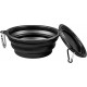 Foldable silicone dog bowl in green (BPA-free), travel bowl for dogs and cats with carabiner - 350 ml Foldable silicone dog bowl in green (BPA-free), travel bowl for dogs and cats with carabiner - 350 ml