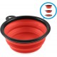 Foldable silicone dog bowl in green (BPA-free), travel bowl for dogs and cats with carabiner - 350 ml Foldable silicone dog bowl in green (BPA-free), travel bowl for dogs and cats with carabiner - 350 ml