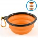Foldable silicone dog bowl in green (BPA-free), travel bowl for dogs and cats with carabiner - 350 ml Foldable silicone dog bowl in green (BPA-free), travel bowl for dogs and cats with carabiner - 350 ml