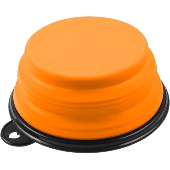 Foldable silicone dog bowl in green (BPA-free), travel bowl for dogs and cats with carabiner - 350 ml Foldable silicone dog bowl in green (BPA-free), travel bowl for dogs and cats with carabiner - 350 ml
