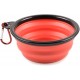 Foldable silicone dog bowl in green (BPA-free), travel bowl for dogs and cats with carabiner - 350 ml Foldable silicone dog bowl in green (BPA-free), travel bowl for dogs and cats with carabiner - 350 ml