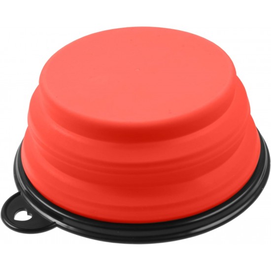 Foldable silicone dog bowl in green (BPA-free), travel bowl for dogs and cats with carabiner - 350 ml Foldable silicone dog bowl in green (BPA-free), travel bowl for dogs and cats with carabiner - 350 ml