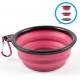 Foldable silicone dog bowl in green (BPA-free), travel bowl for dogs and cats with carabiner - 350 ml Foldable silicone dog bowl in green (BPA-free), travel bowl for dogs and cats with carabiner - 350 ml