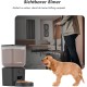 Futterautomat Katze, 8L Katzenfutter Automat, Futterspender für Katzen/Hunde, mit 304 Edelstahl-Schüssel und LCD-Display, Feeder 1-6 Mahlzeiten pro Tag, Bis zu 1-50 Portionen, Einfache Bedienung