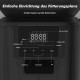 Futterautomat Katze, 8L Katzenfutter Automat, Futterspender für Katzen/Hunde, mit 304 Edelstahl-Schüssel und LCD-Display, Feeder 1-6 Mahlzeiten pro Tag, Bis zu 1-50 Portionen, Einfache Bedienung